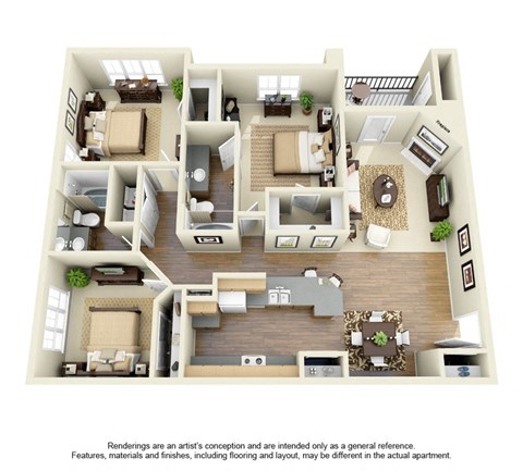 3 bed 2 bath at Gates de Provence Apartments, Dallas, TX